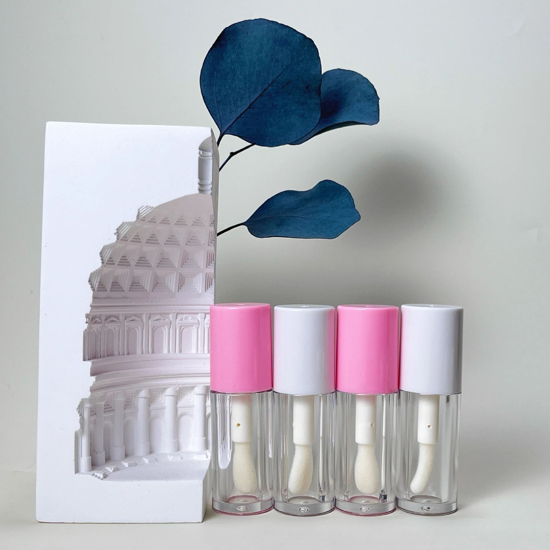 10/30/50 stuks 3,5 ml lipglazuur lege buis kleine capaciteit ronde grote borstel staaf grote borstelkop lipgloss eyeliner oog zwarte buis