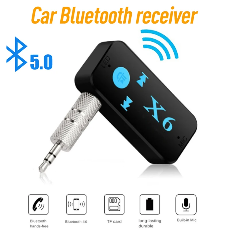 X6 5.0 Car Aux Bluetooth Stereo Audio Receiver for skoda mercedes w204 amg opel insignia kia picanto passat b6 vw polo 6r volvo