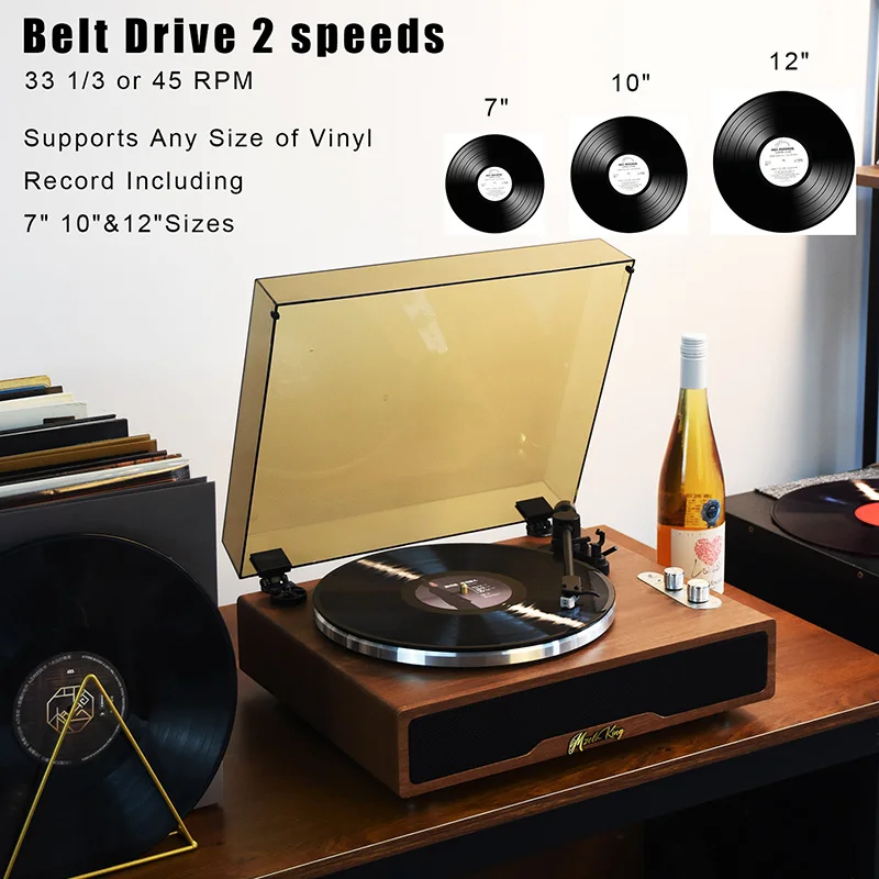 Bluetooth vinyl record player Valentine's Day gift gift box jukebox vintage phonograph Bluetooth speaker living room audio