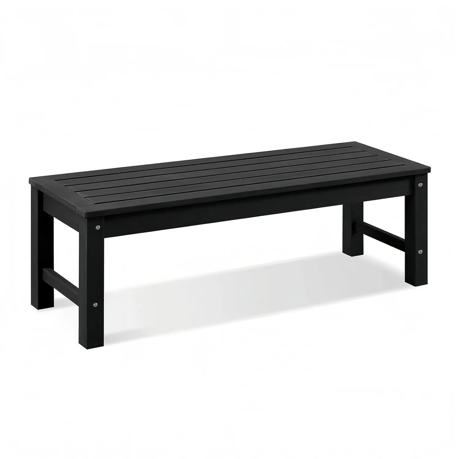 

2-Person Weatherproof Poly Lumber Backless Outdoor Bench for Garden Porch Park, Customized