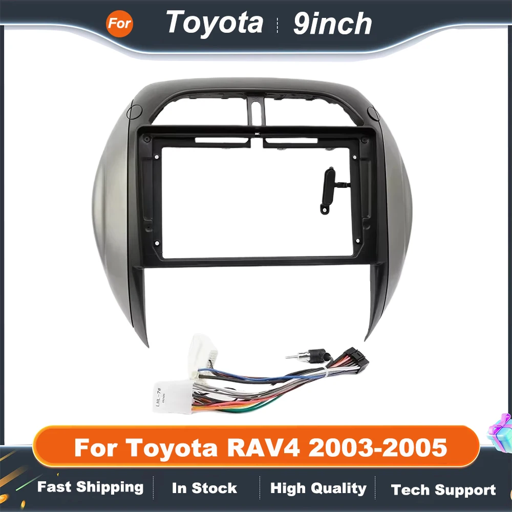 

9 Inch Car Radio Fascia Adapter For Toyota RAV4 2003-2005 Android Radio Dash Fitting Panel Kit