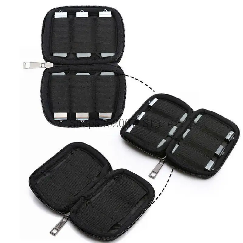 USB Flash Drive for Case Holder, Portable USB Memory Bag 6 / 10 Slots Blac 40JB