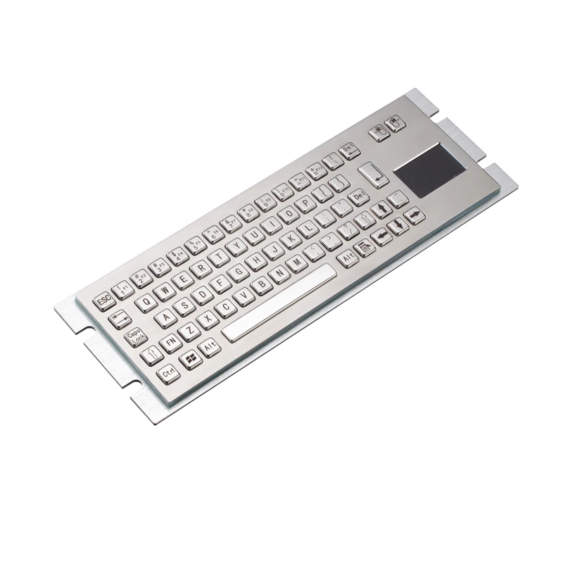 Compact Embedded Industrial Stainless Steel Keyboard with Integrated Touchpad for Portable UAV and ROV Control Box