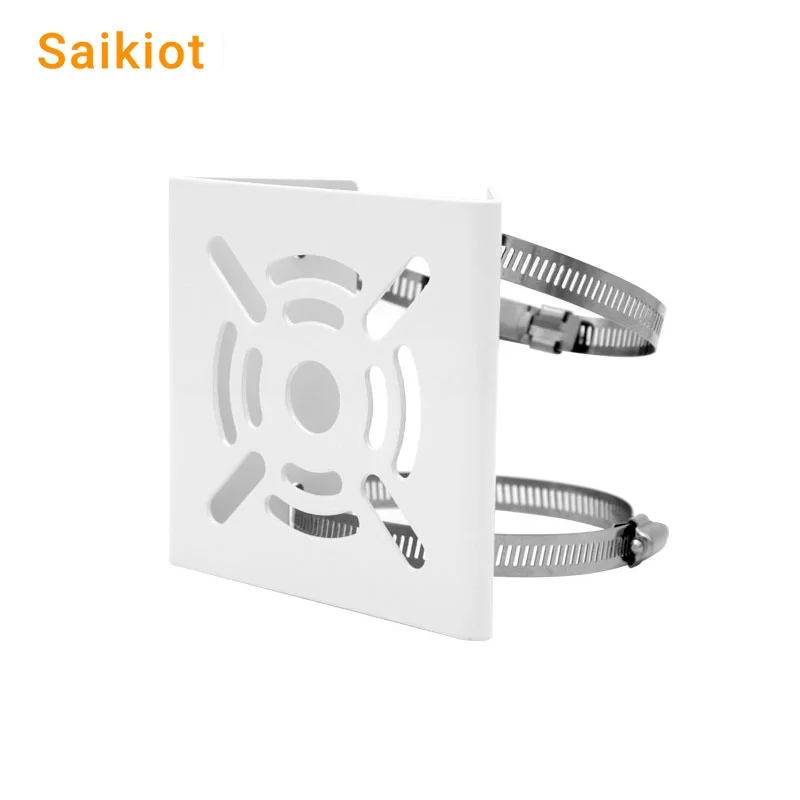 Saikiot Professional Universal Pole Column Mounting Loop Bracket Arm Base CCTV Security PTZ Camera Bracket