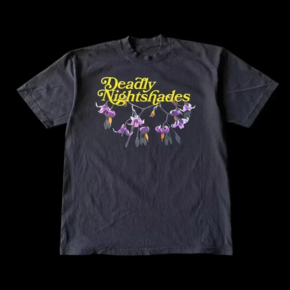 Y2k كبير Kawaii تي شيرت الرجال النساء القوطي خمر Harajuku الكلاسيكية زهر الخوخ طباعة عادية الشارع قصيرة الأكمام الجولة الرقبة التي شيرت #2