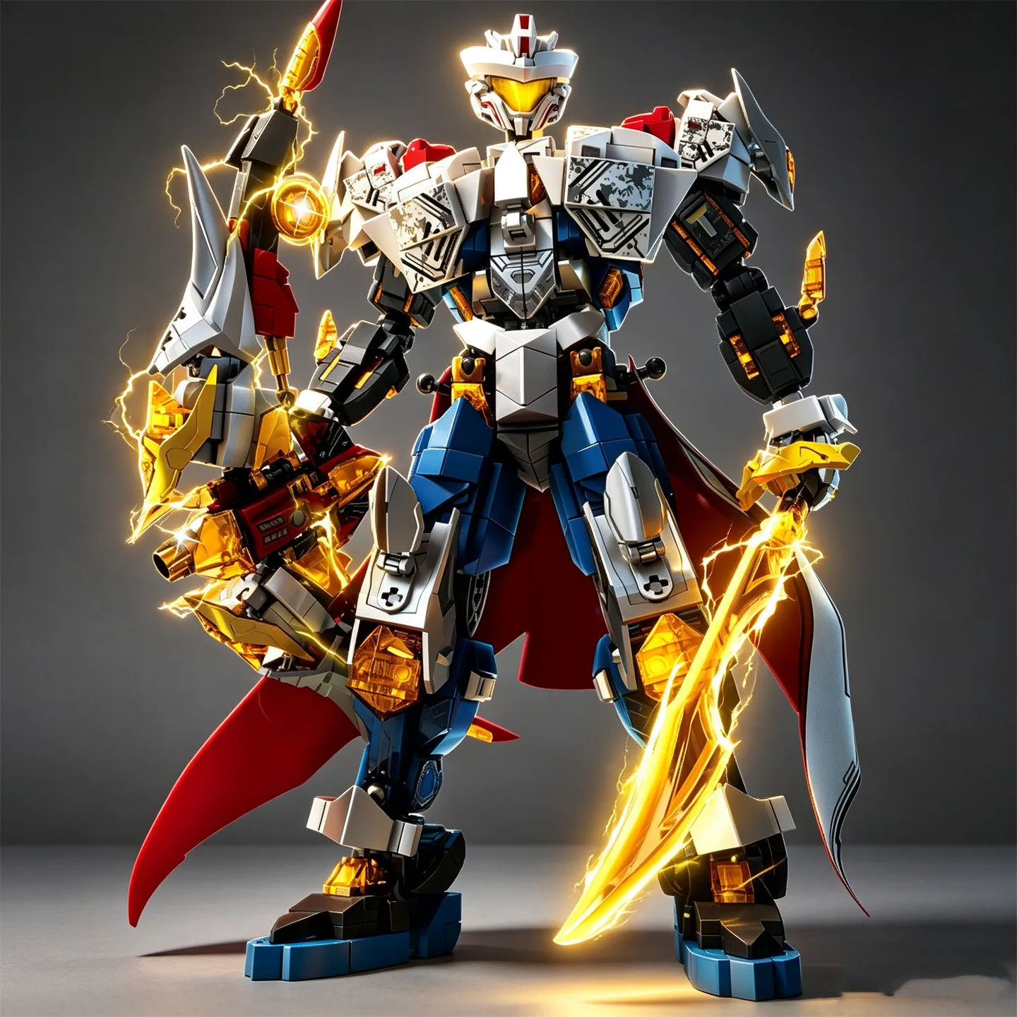 Mecha Series: Classic of Mountains and Seas - Houyi Transformable Robot Building Blocks Archer Model Display Piece (MOC)