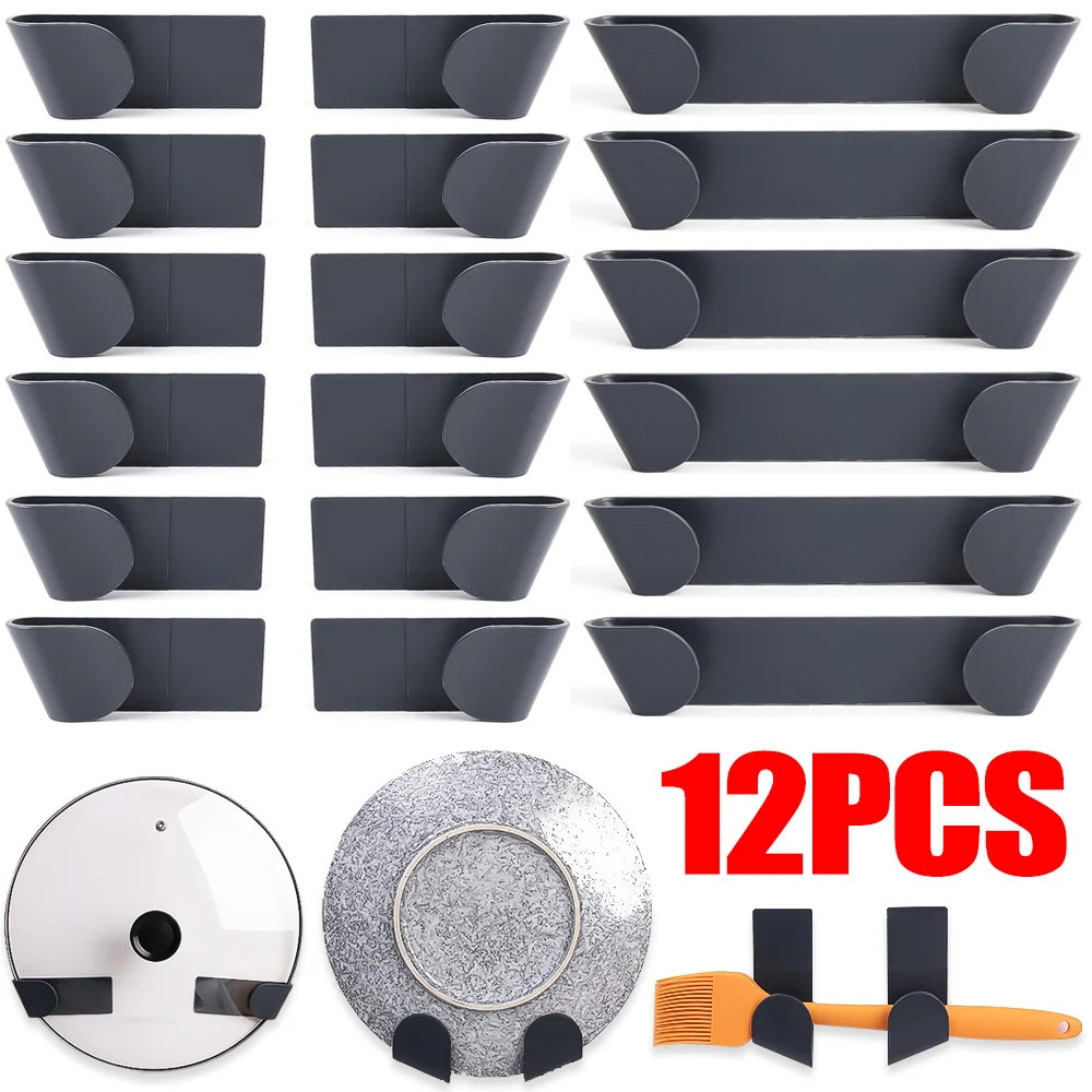 12-2x Pot Lid Organizer for Cabinet Door Adjustable in-Cupboard Pot and Pan Lid Holders for Home Wall Mount Pot Cover Organizer