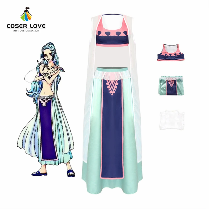 PIECE Nefertari D. Vivi Cosplay Costume Carnival Halloween Costume and Headwear Headgear