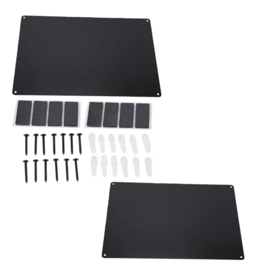 

Metal Whiteboard, Wall Mounted Bulletin Board 2 Pack Non Magnetic for Notes Reminders Keys, with Adhesive Tapes and Screws for
