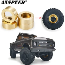 AXSPEED 4PCS Brass Internal Balance Weight Ring Wheel Hub Counterweight for 1/24 RC Crawler Axial SCX24 Upgrade Parts