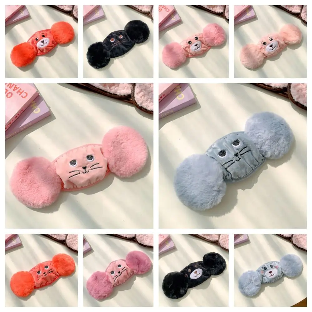 Masker bayi, earmuff bernapas bulu domba tahan angin Earflap bungkus masker debu penghangat telinga musim dingin