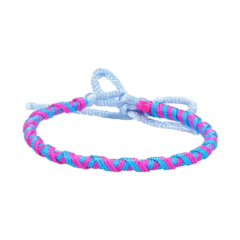 Original Handmade Braided Knots Rope Bracelet For Women Men Lucky Charm Gradient Color Bracelets＆Bangles Unisex Woven Jewelry