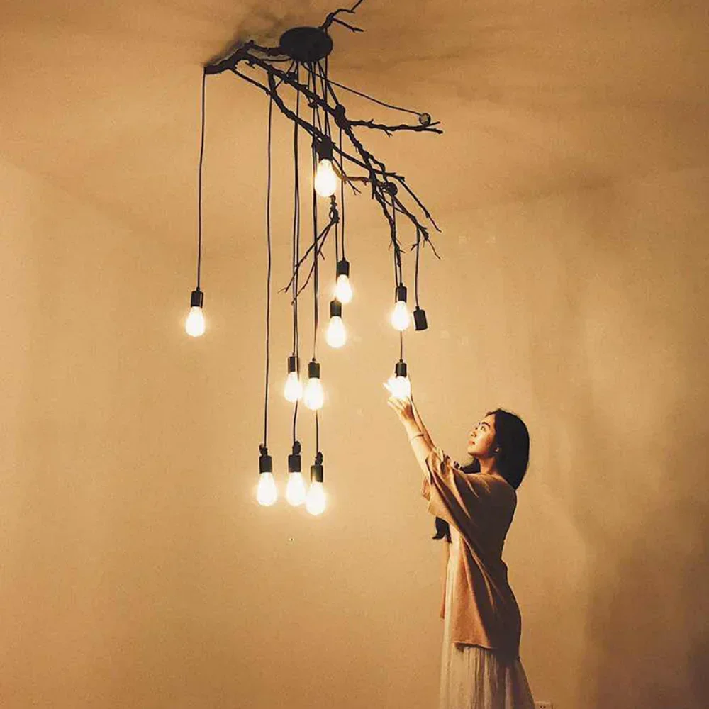 DIY Art Spider 3/6/8/10 Heads Chandelier Hanging Lamps Vintage Industrial Ceiling Pendant Light Home Suspension Decor