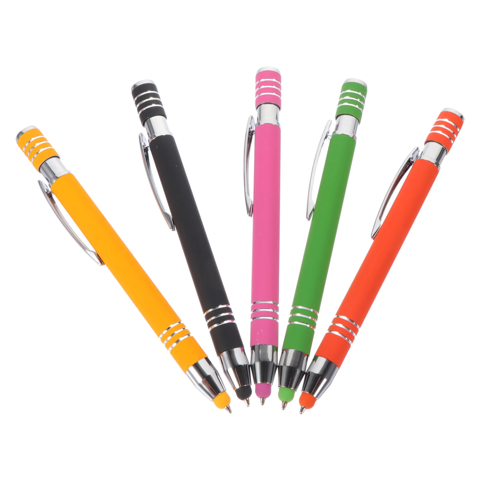 

5 Pcs Press Paper Touch Screen Pen Capacitive Student Ballpoint Pens Touchscreen School Metal Portable