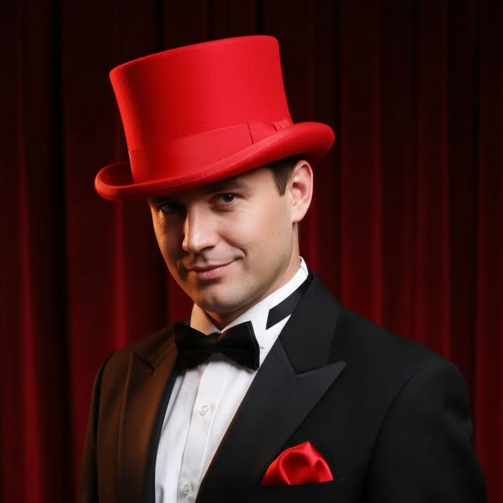 Fashion Formal Wool Top Hat Satin Lining Gentleman Magician Hat Classic Tuxedo Accessories Stage Performance Hat Costume Parties