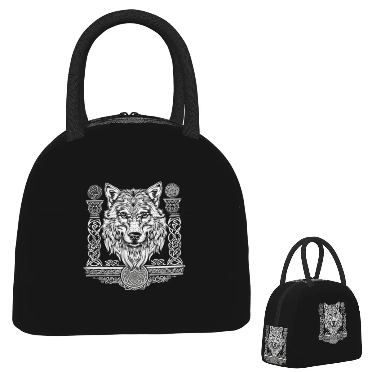 Norse Nordic Viking Celtic Insulated Lunch Bag for Women Children Leakproof Food Boxes Thermal Lunch Box Tote