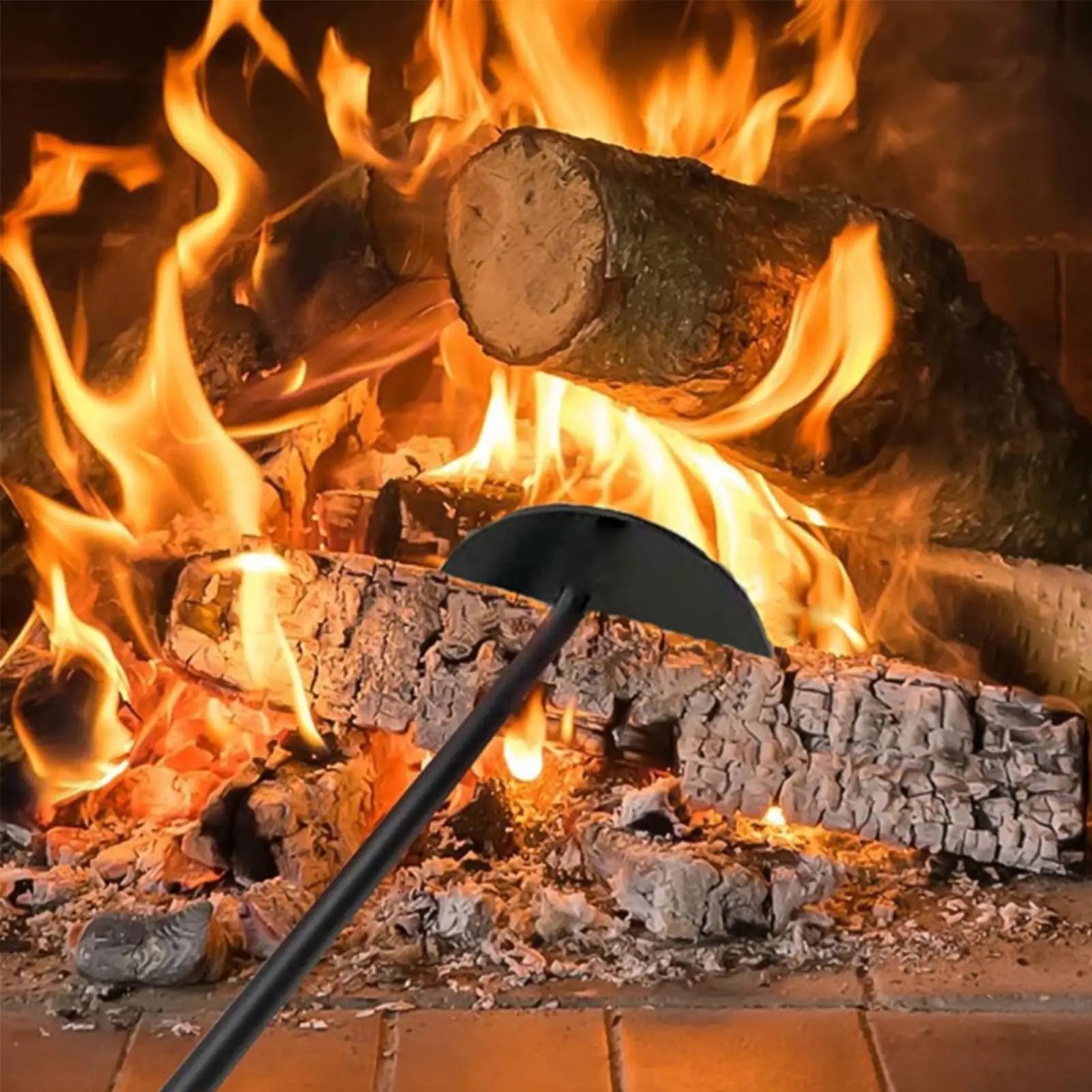 

Fireplace Ash Shovel Fireplace Ash Shovel Cleaning Charcoal Rake D-type Charcoal Rake Cleaning Tools Scoop Grill Accessories