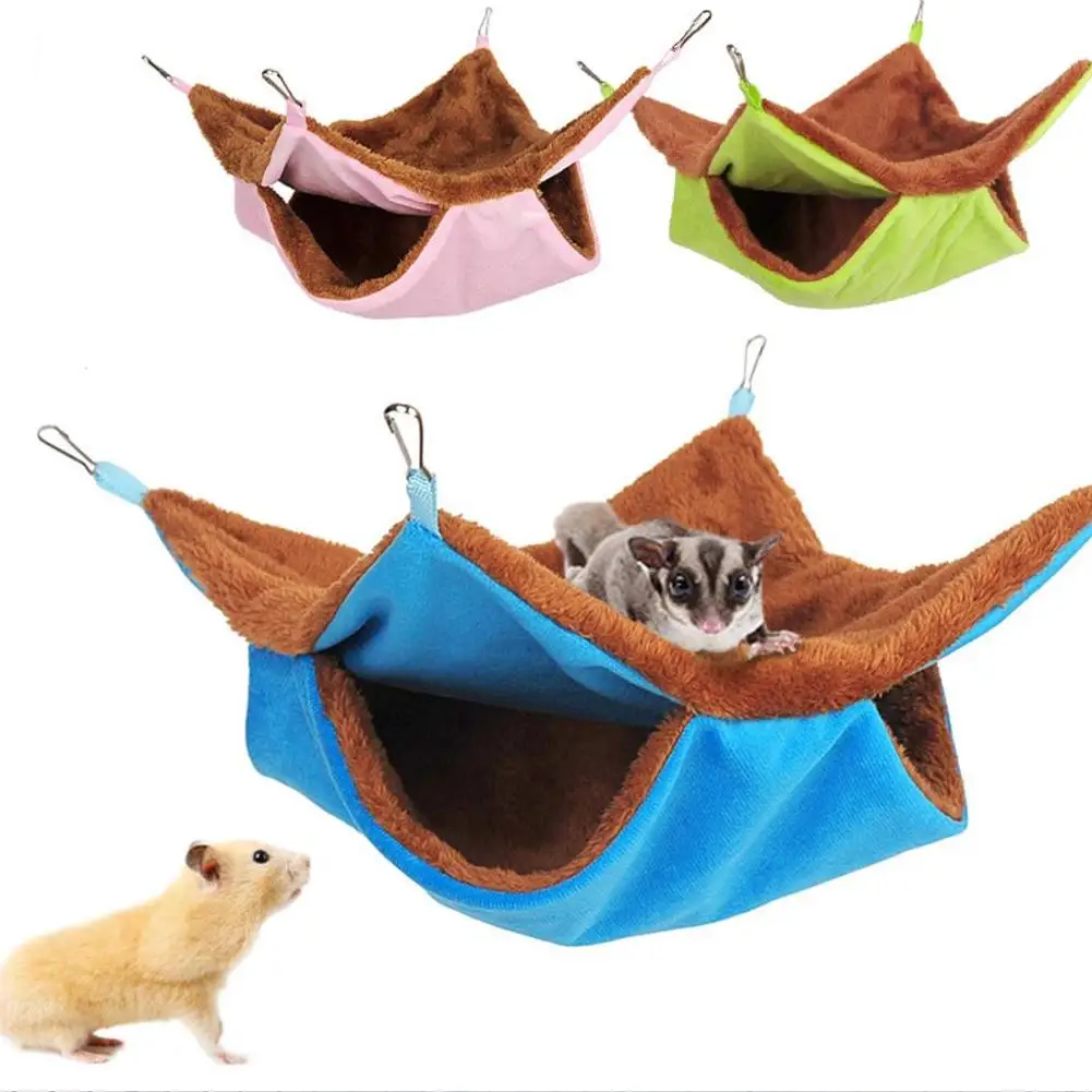 Sugar Hammock Double-layer Design Winter Warm Small Hand-woven Comfort Pet Bag Resting Honeybird Cotton Sleeping Hanging G8G6