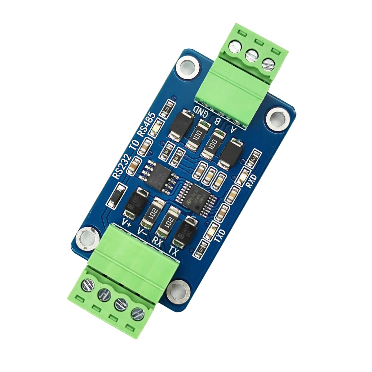 Industrial RS232 to RS485 module Serial port debugging assistant Serial port conversion module 3.3V or 5V power supply