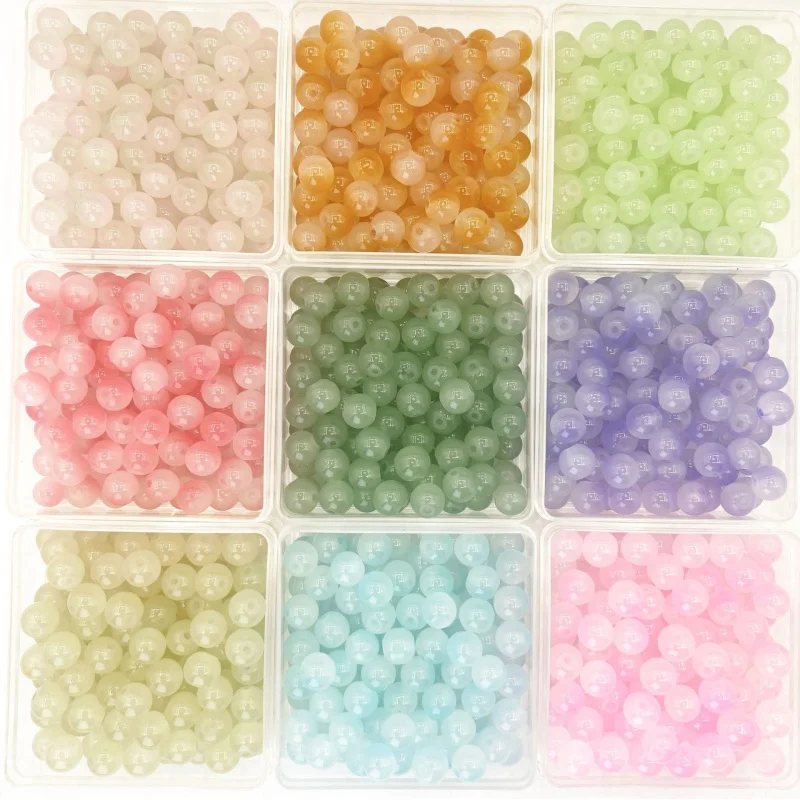 Bulk Glass Beads - Crystal Loose Beads for DIY Bracelet Jewelry Handmade Cinnabar Accessories - Image 2
