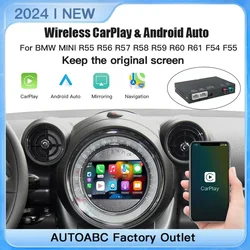 Wireless CarPlay Android Auto for BMW Mini R55 R56 R57 R58 R59 R60 R61 F54 F55 Clubman Countryman Hardtop John Cooper F56 F57