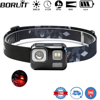 BORUiT B29 XP-G2 LED 200LM Headlamp Powered by AAA Battery Headlight Waterproof Outdoor Camping Fishing Head Torch