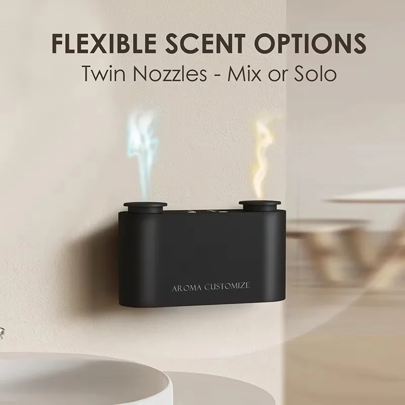 X4Twins Double Nozzles Waterless Silent Working Automatic Perfume Diffuser Smart App Control Rechargeable Diffuser Machine