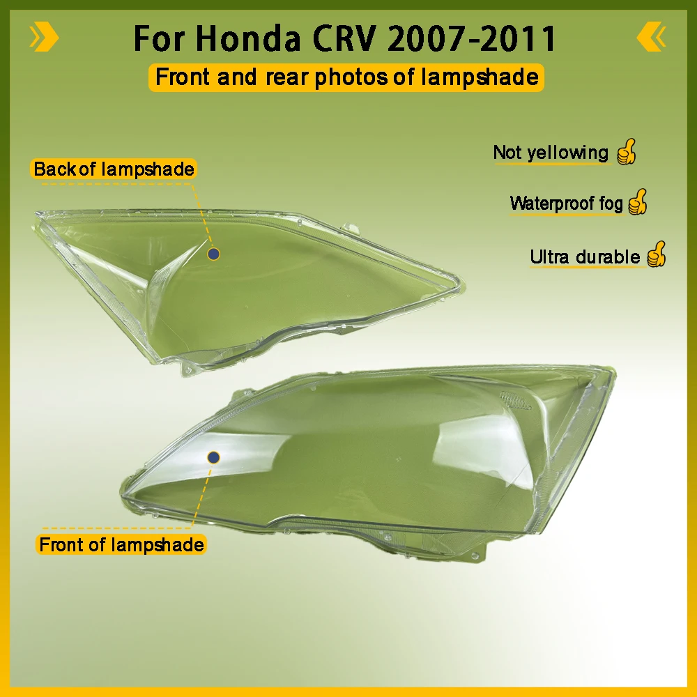 Frontscheinwerferabdeckung Scheinwerfergehäuse Transparente Lampenschirmabdeckung Ersatz-Plexiglaslinse für Honda CRV 2007 2008 2009 2010 2011