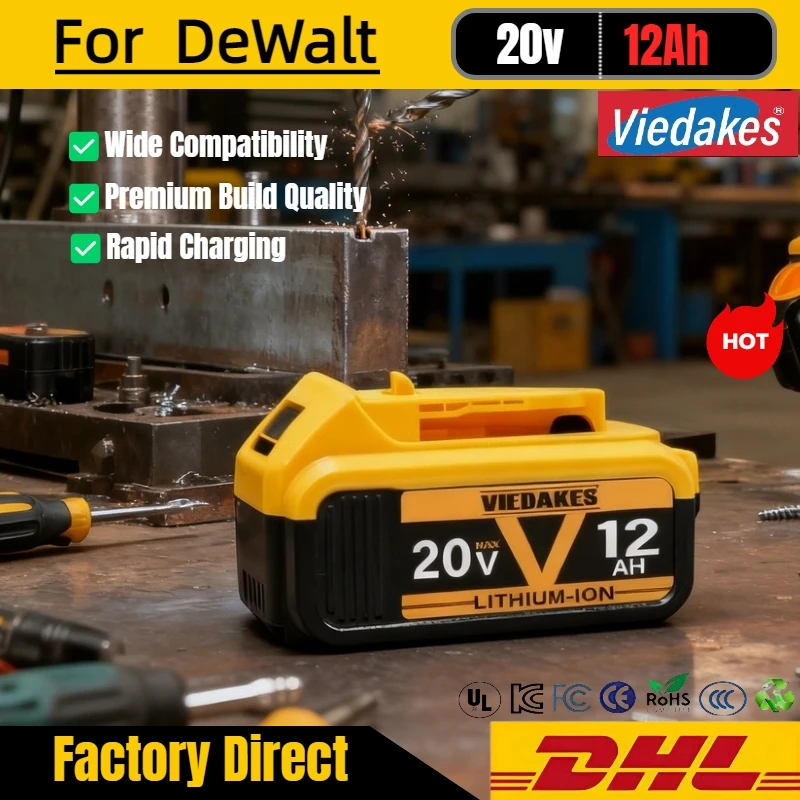 

Powerful For DeWalt 18V Lithium Battery for DCB180, DCB205, DCB207, Grinders and More. Reliable Power for Your 20V MAX Tools.