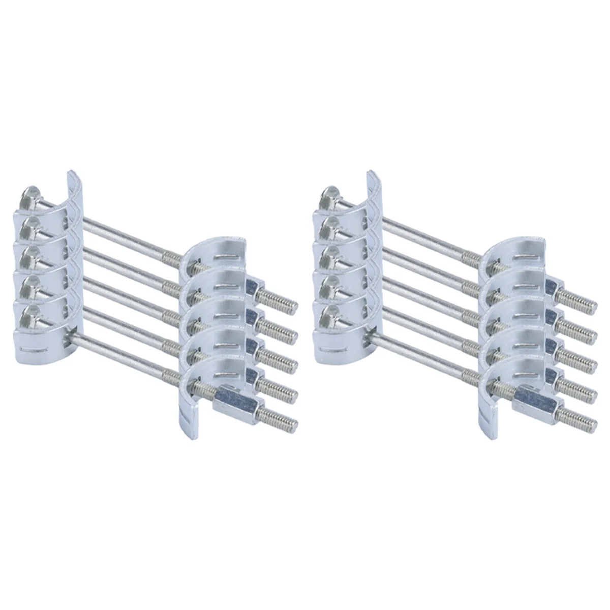 AA25 10Pcs Countertop Benchtop Joiner Joint Connector M6 Thread Bolt Half Moon Shaped Bracket Dog Bone Fastener