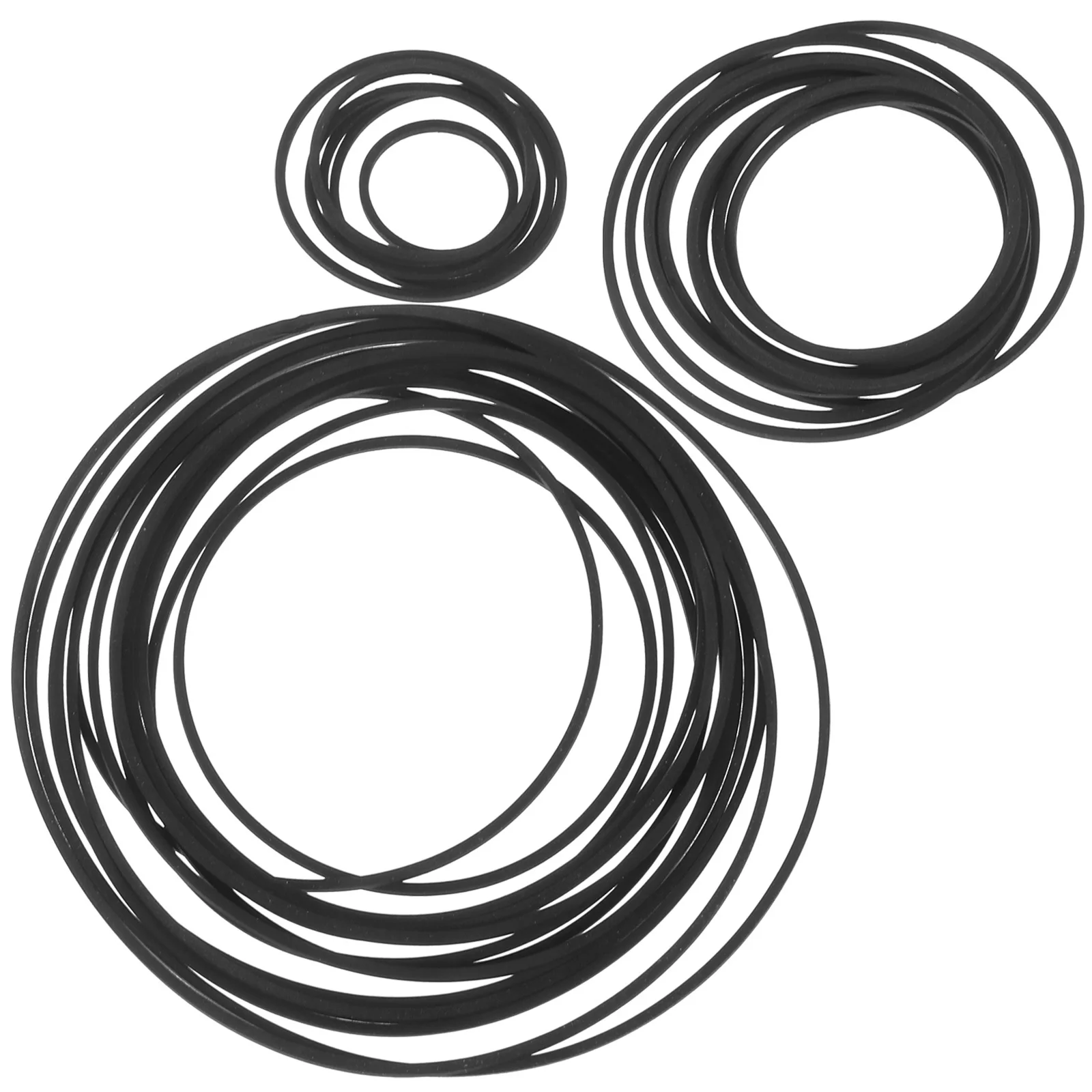 30pcs Cassette Recorder Belts 1Mm Rubber Material Durable Smooth Transmission For Tape Deck Repair Replacement Compatible Cd Dvd