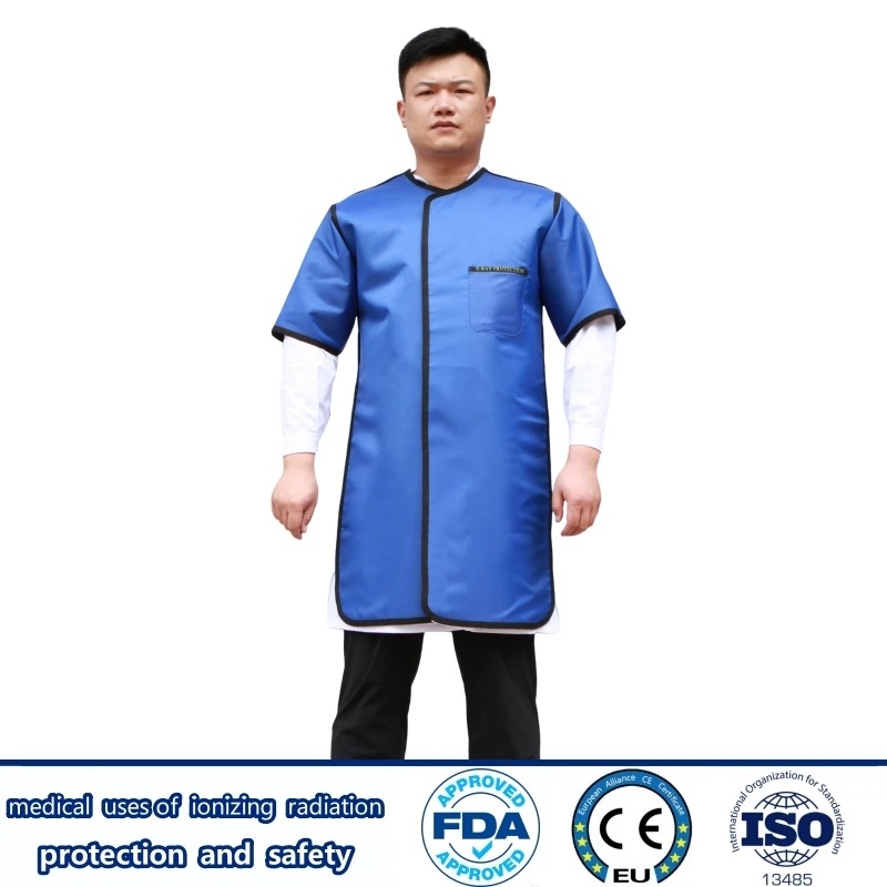 Genuine x-ray radiation protective 0.35mmpb short sleeved lead coat Nuclear power plants radiological protection lead clothes