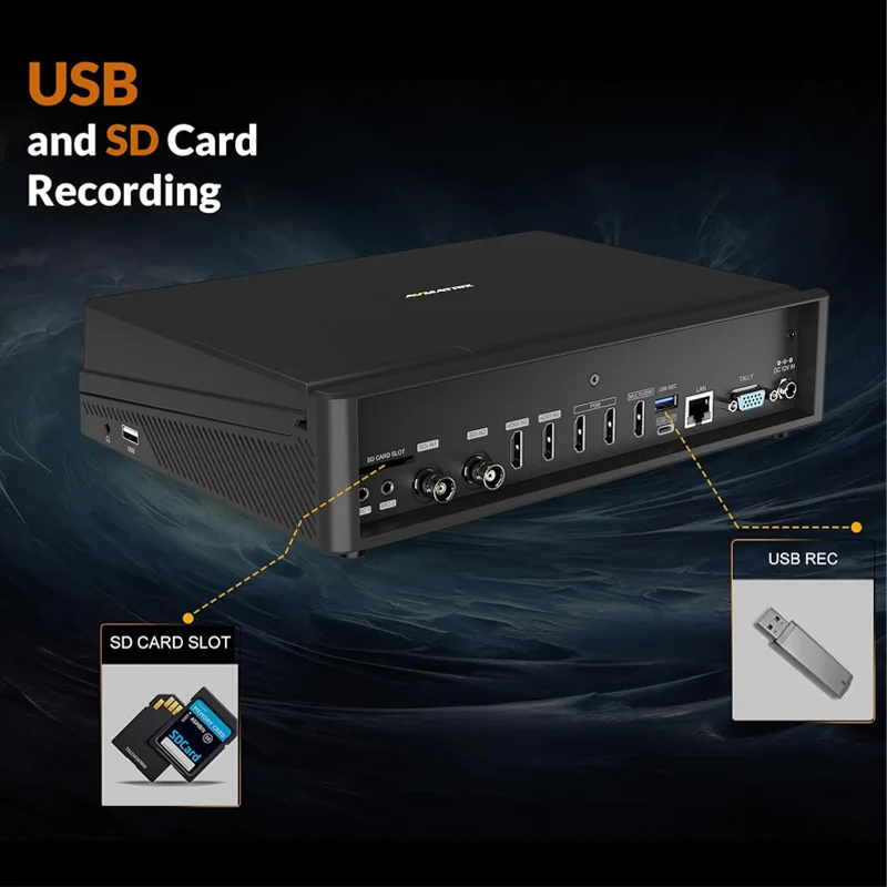 AVMATRIX SHARK H4/S4 Plus H4/S4 4-CH SDI/HDMI Video Mixer Switcher 10,1 Zoll FHD IPS Display Bildschirm für Live-Streaming