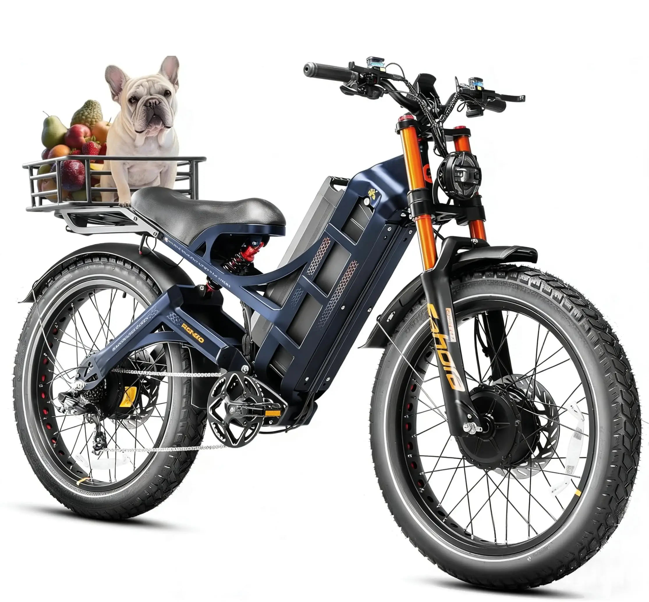2026  Romeo Pro 3 Latest-5600W Dual Motor Ebike,60V80AH Ebikes for Adults 50 MPH,250Miles Long Range Ebike,26"Fat Tire Ful image 3
