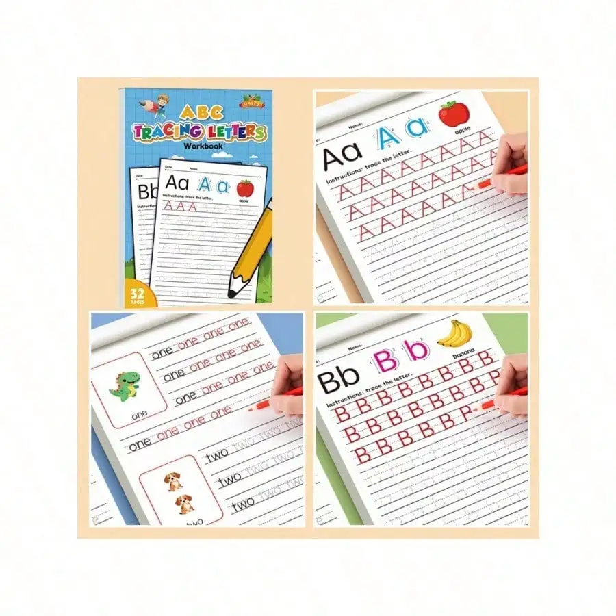 

32Page PreschoolHandwritingWorkbook ideal for your little ones, laying a solid foundation for writing educationalValentine's Day