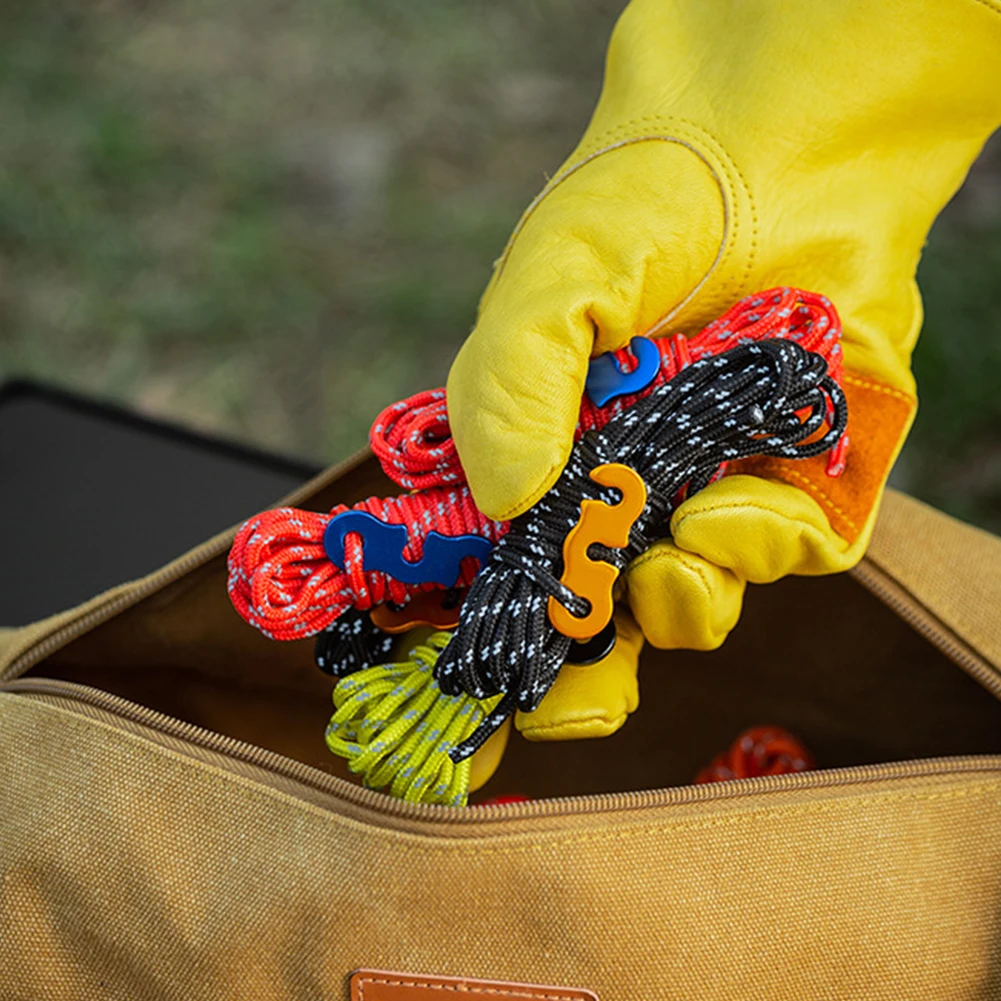 8 قطعة 3 مللي متر في الهواء الطلق خيمة غي الحبال التخييم اكسسوارات 13ft خيمة خط الحبل الثابت للتخييم التنزه المظلة المأوى النشاط في الهواء الطلق #3