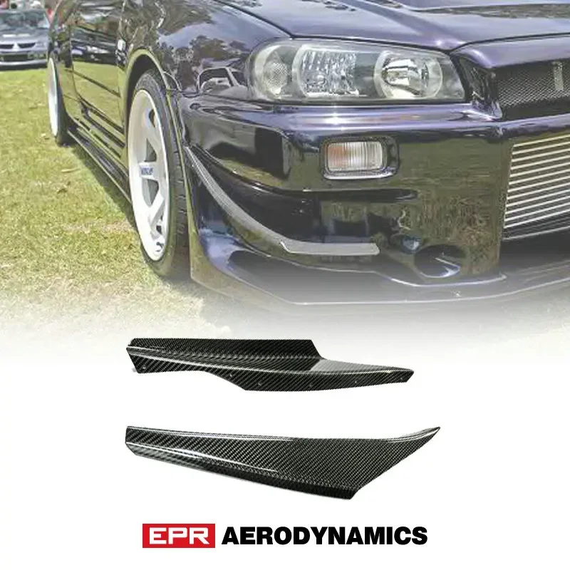 

Car-styling GTR For Nissan R34 Z-Tune Carbon Fiber Front Bumper Canard Aero tuning body kit
