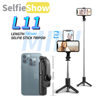 Selfieshow L11 MINI Tripod Selfie Stick Bluetooth Portable Handheld Extendable Stand for Cell Phone for Android IOS Smartphone