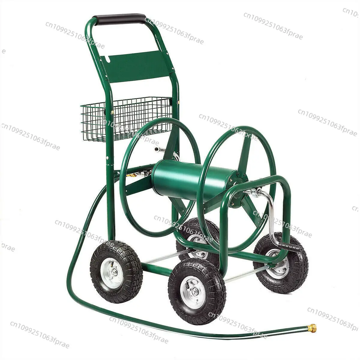Wheeled hand push large watering storage car around 90 meters pipe, garden water pipe car, garden water pipe