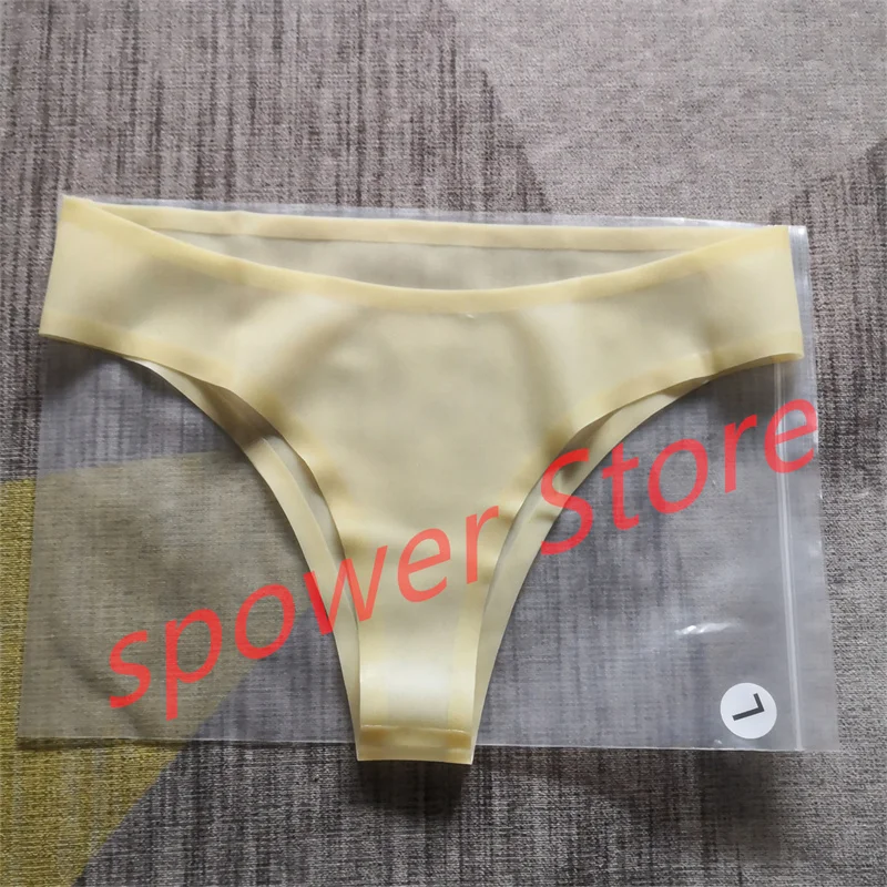 

Women Latex Briefs Transparent Panties Shorts Rubber Underwear