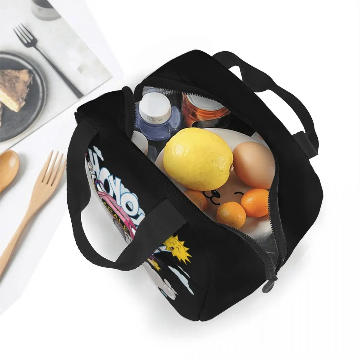 Dr. Slump Insulated Lunch Bag Cooler Bag Reusable Arale Hoyoyo Leakproof Tote Lunch Box for Men Women Office Picnic