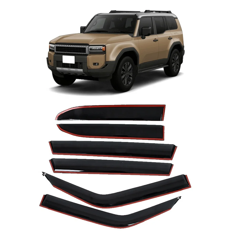 High Quality WINDOW DEFLECTOR SUN VISOR RAIN GUARD for Toyota Prado LC250 2024+ Exterior Accessories