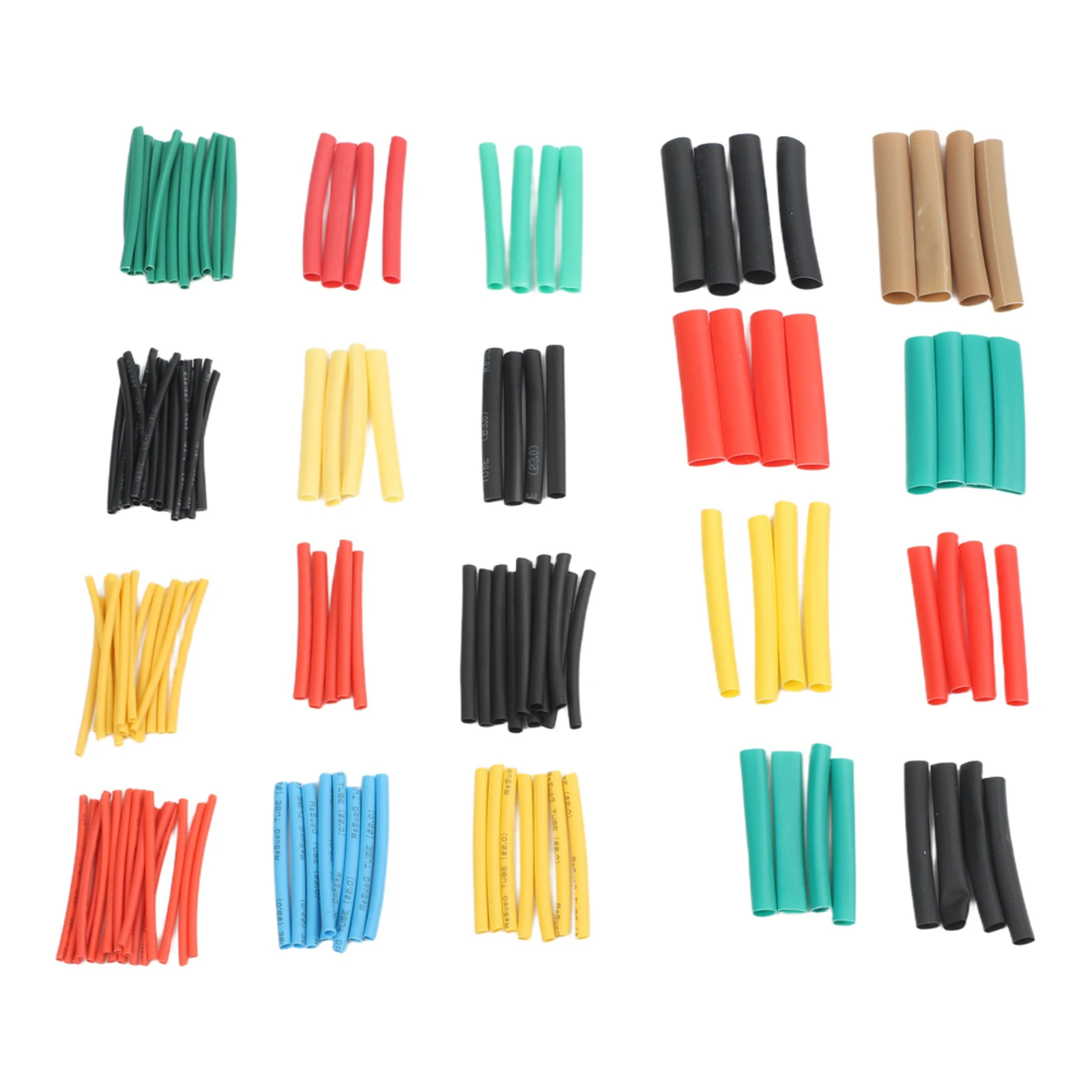164 Pieces Heat Shrink Tube Set 2:1 Shrink Ratio Polyolefin Wire Wrap Assortment 5 Colors 8 Sizes For DIY Electrical Repair