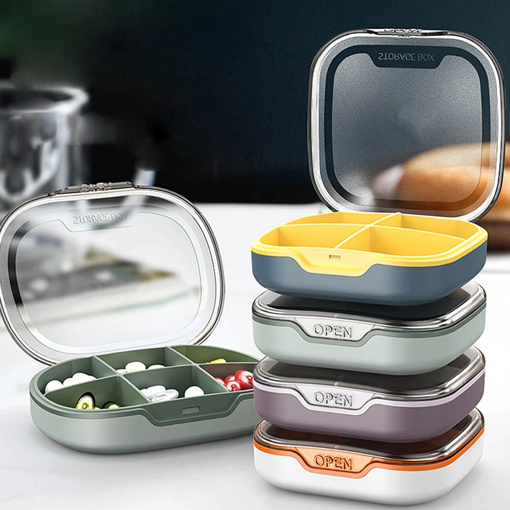 

Medicine Storage Box Pill Container ganizer Portable Mini Case PC PP Material Travel Kit Holder Large Capacity Reusable Easy