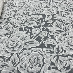 Top Texture Delicate Sequins Bead Embroidery, High-Grade Wedding Dress Lace Fabric Private Custom Dress Fabric