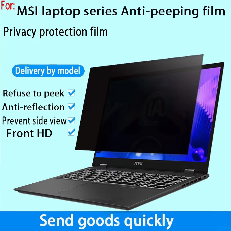 For New MSI SummitPro 16 AI A2HV Anti-peeping Film Summit 13 AI Evo laptop 14/16-inch Prestige 16/14 AI+ privacy screen film