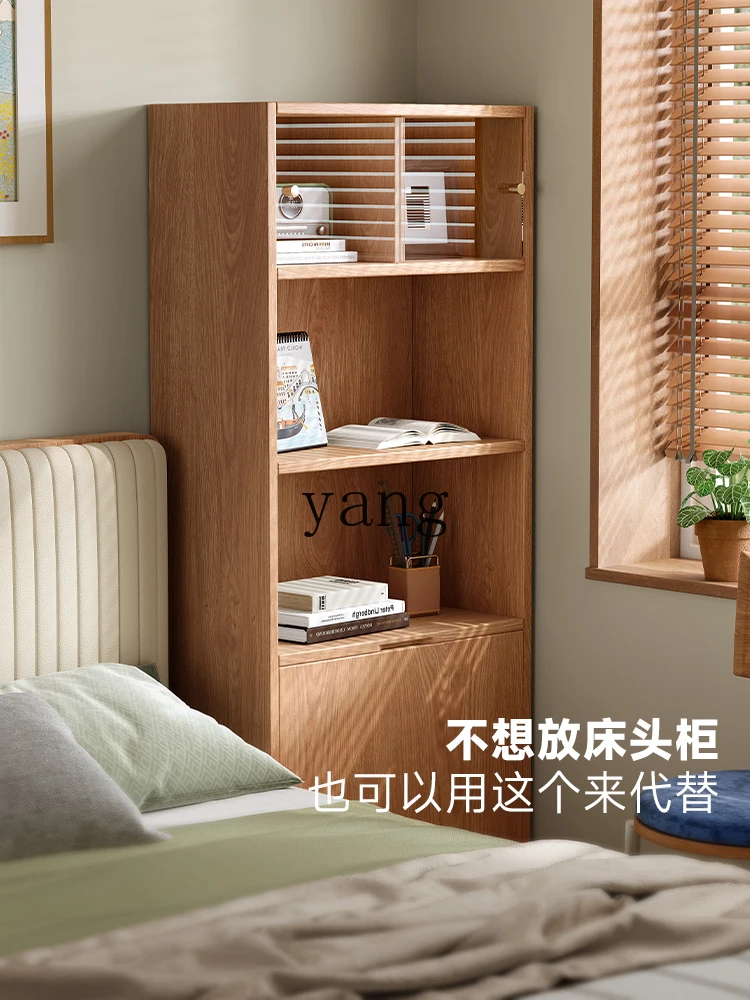 

LTT all solid wood bedside cabinet ultra-narrow crevice cabinet bedside gap storage bedroom locker