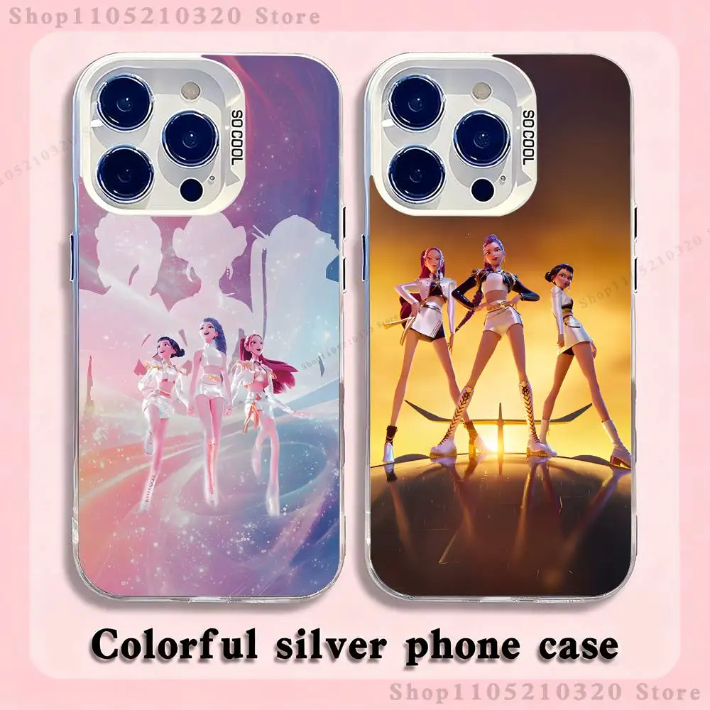 

KPop D-Demon H-Hunters Phone Case For iPhone 17,16,15,14,13,12,X,8,Pro,Max,Plus,E,SE4,Air,Mini White IMD Matte