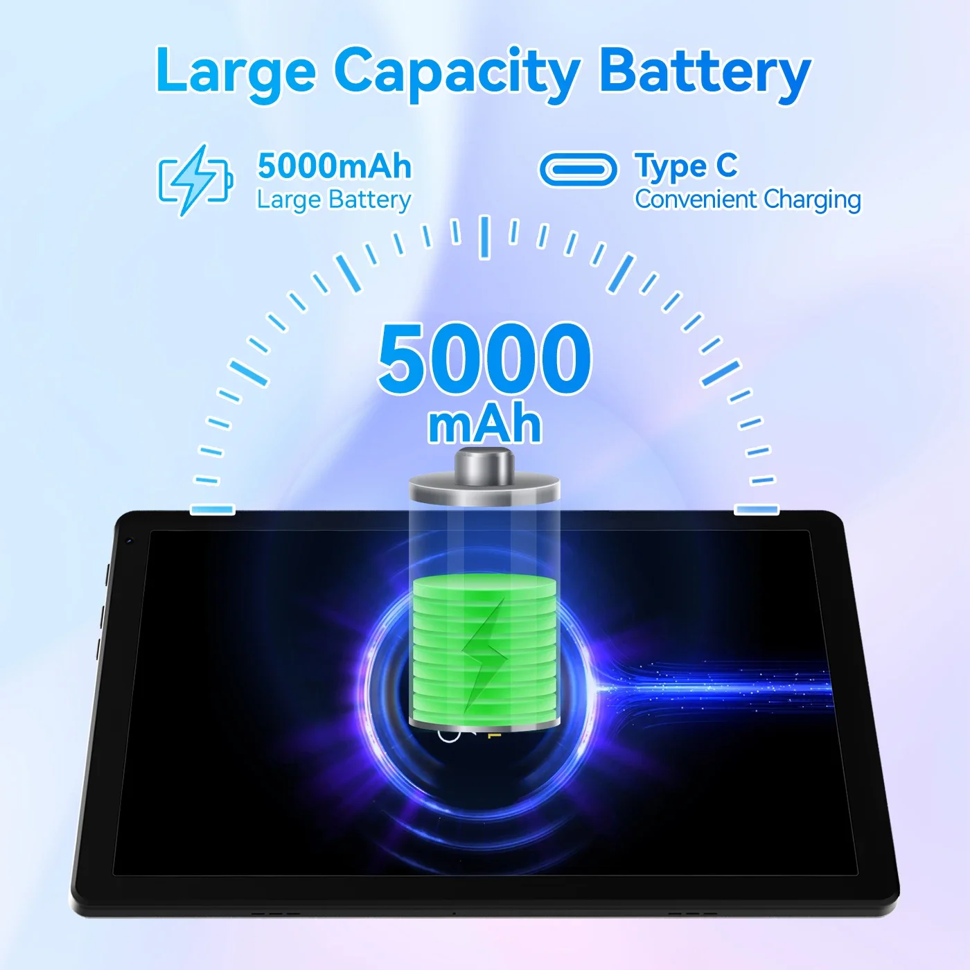 URAO Android 15 Tablet 10.1 Inch 20GB RAM 64GB ROM 5-core Dual Camera Tablets PC Set Keyboard/Case/Mouse/Stylus/Headphone