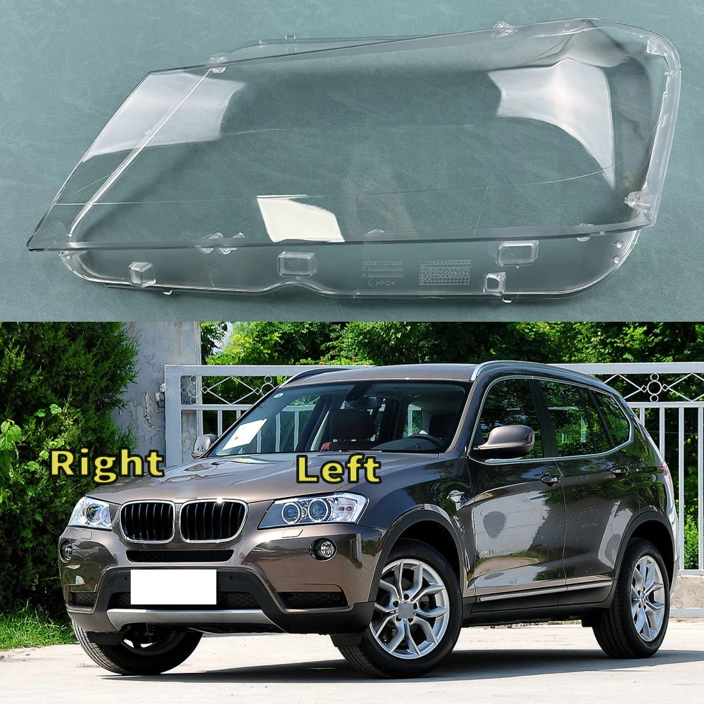 

For BMW X3 X4 F25 F26 2011-2013 Headlamp Transparent Cover Lamp Shade Headlight Shell Lens Plexiglass Replace Original Lampshade